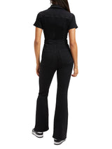 Good American -Fit For Success Bootcut Denim Jumpsuit