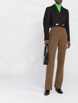 Ganni -Double-breasted cropped jacket