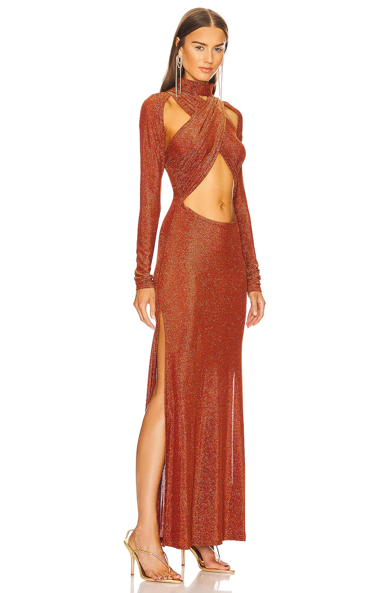 Kim Shui -Glitter Wrap Dress