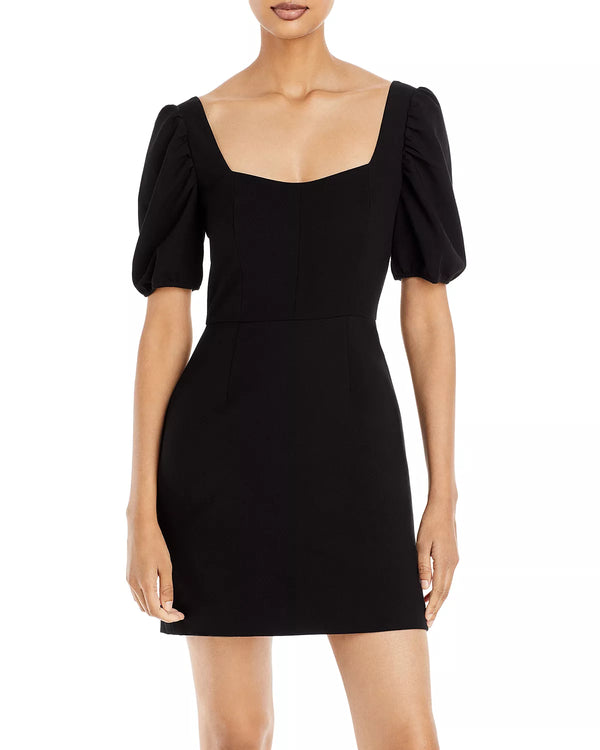 French Connection -Berina Short Sleeve Mini Dress in Black