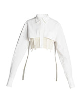 Jacquemus -Cinta Deconstructed Open-Back Crop Shirt
