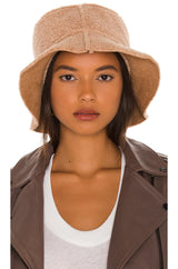 Reversible Faux Shearling Bucket Hat - joinleora