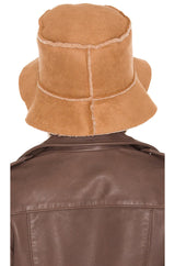 Reversible Faux Shearling Bucket Hat - joinleora
