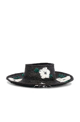 Black and White Fleur Visor - joinleora