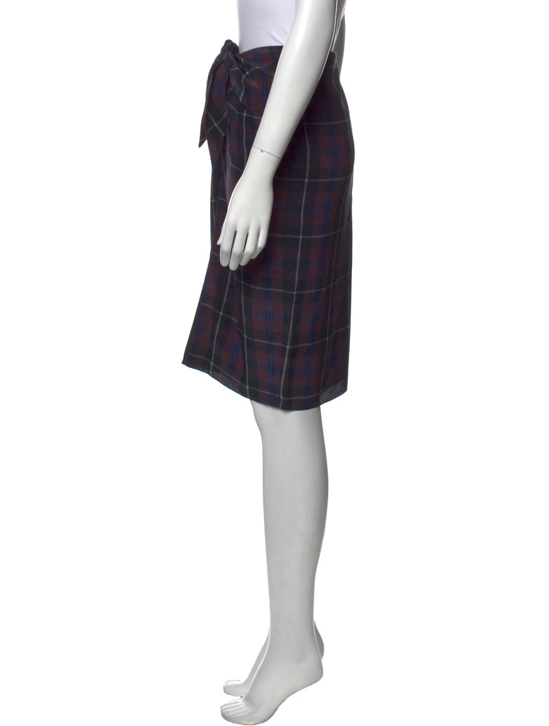 Silk Knee Length Skirt - joinleora