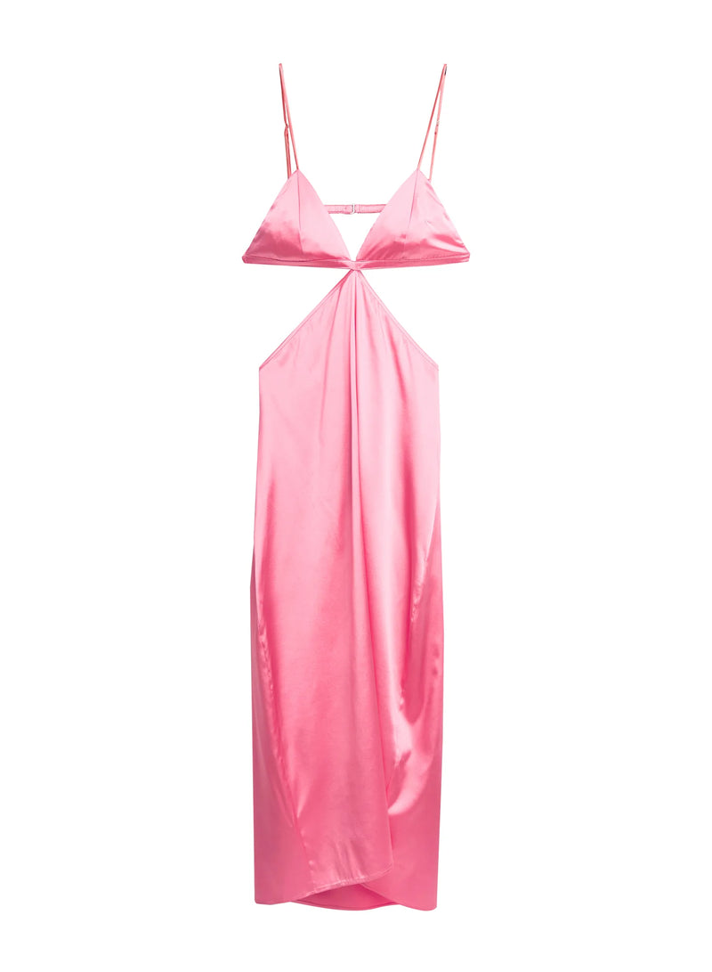 Fleur Du Mal -Luxe Triangle Slip in Pink Lemonade